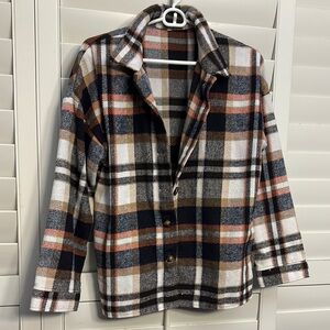 Plaid Button-Up Women's Top